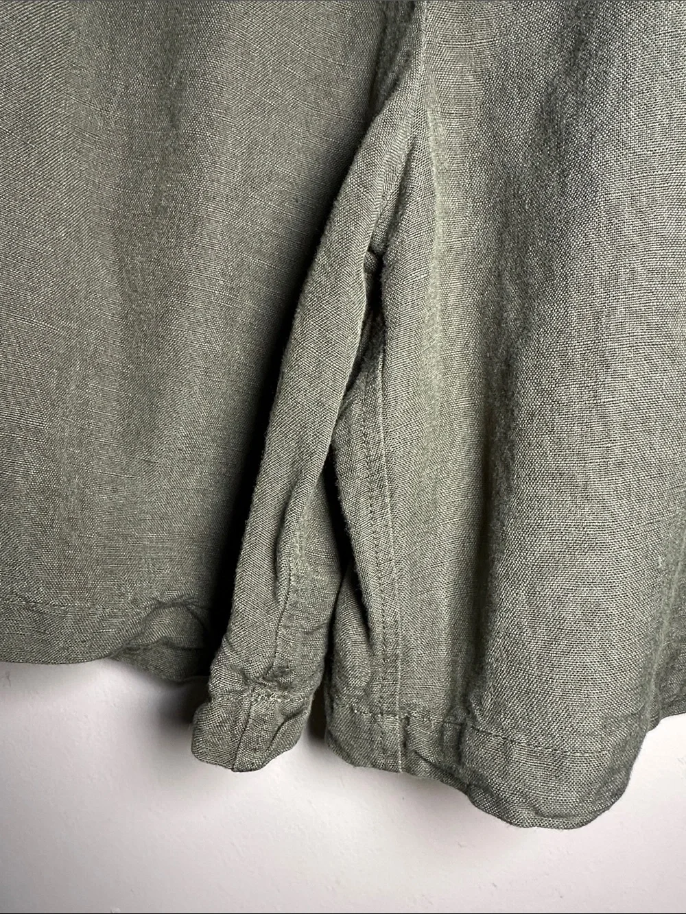 Magaschoni Man Olive Green Linen Blend Shorts